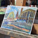 Art Postcard - Central market, Riga