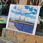 Art Postcard - A sunny day in Riga