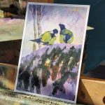 Art Postcard - Bullfinch