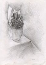 Vase with napkins