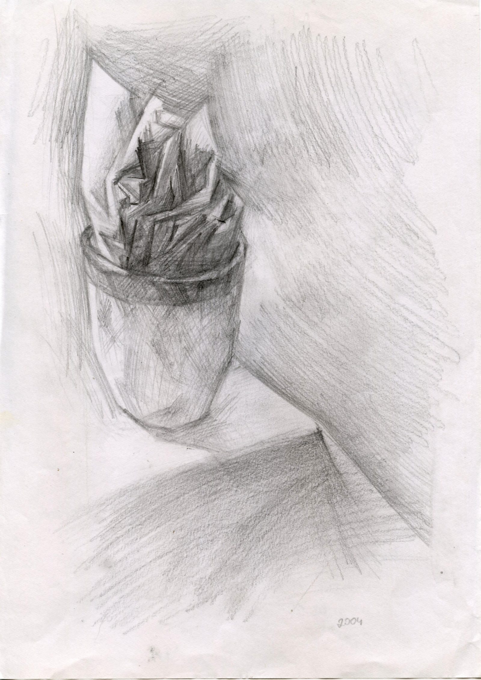 Vase with napkins