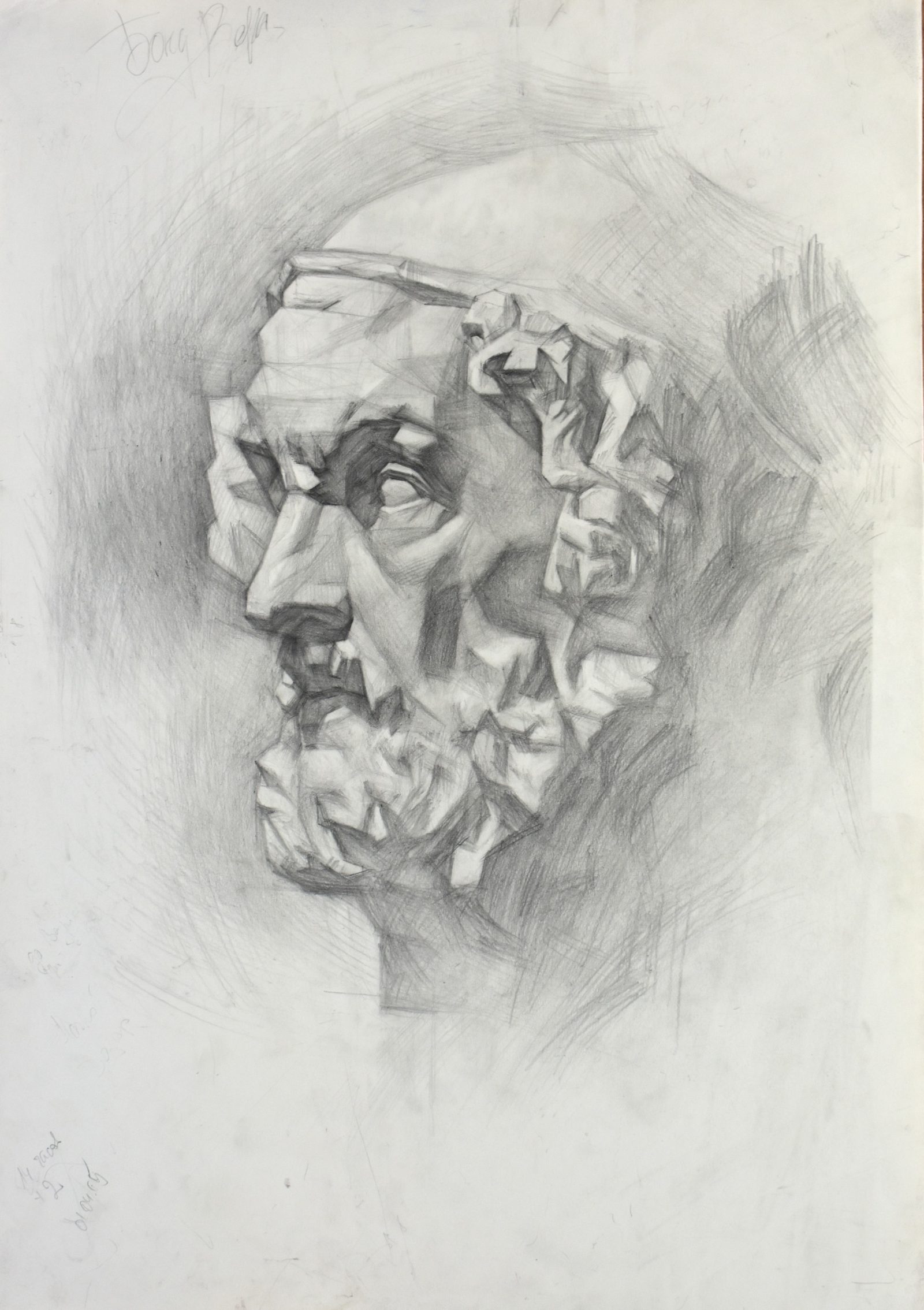 Plaster head of Homer