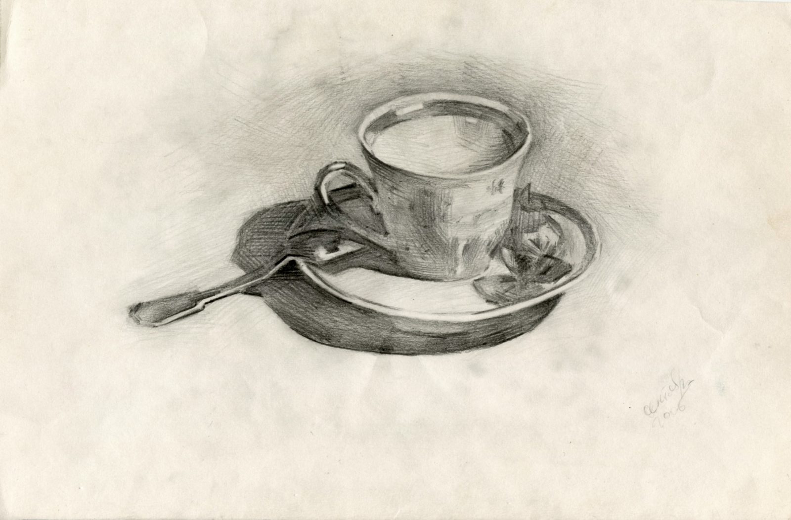 Coffee cup and candy