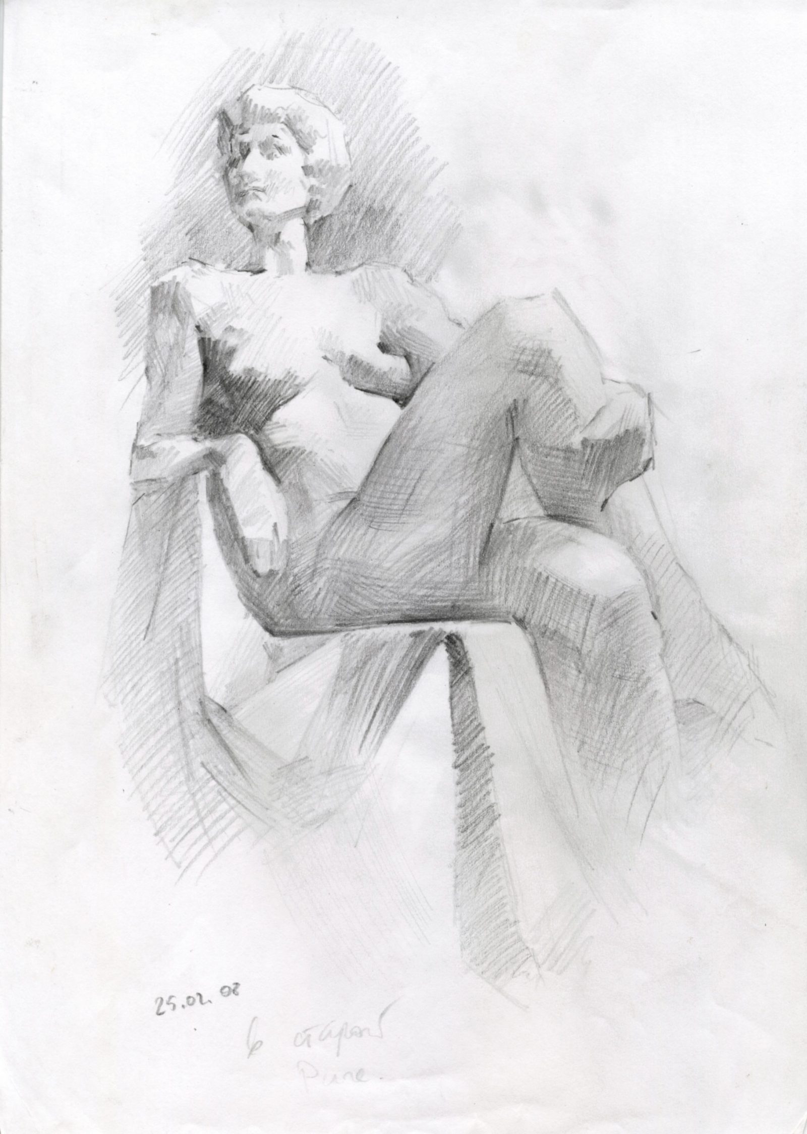Model on a chair