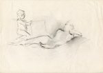 Copy of the work by D. Velazquez - figure of a woman from the back