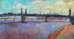 View from the AB dam at the stone bridge, Riga