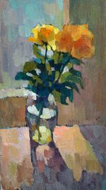 Five yellow roses