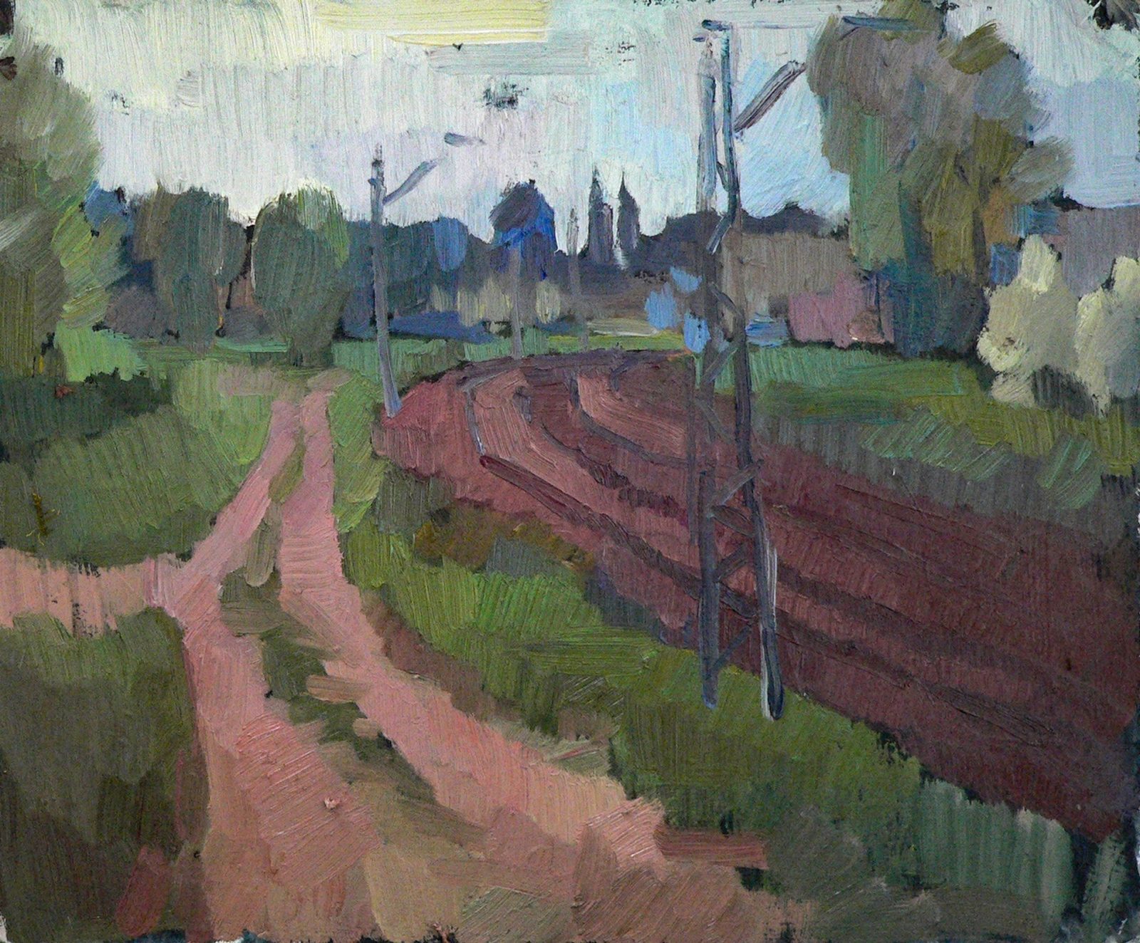 A trail along the railway