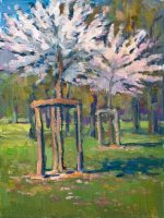 Study of cherry blossoms in Victory Park