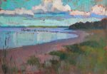 Seashore at sunset
