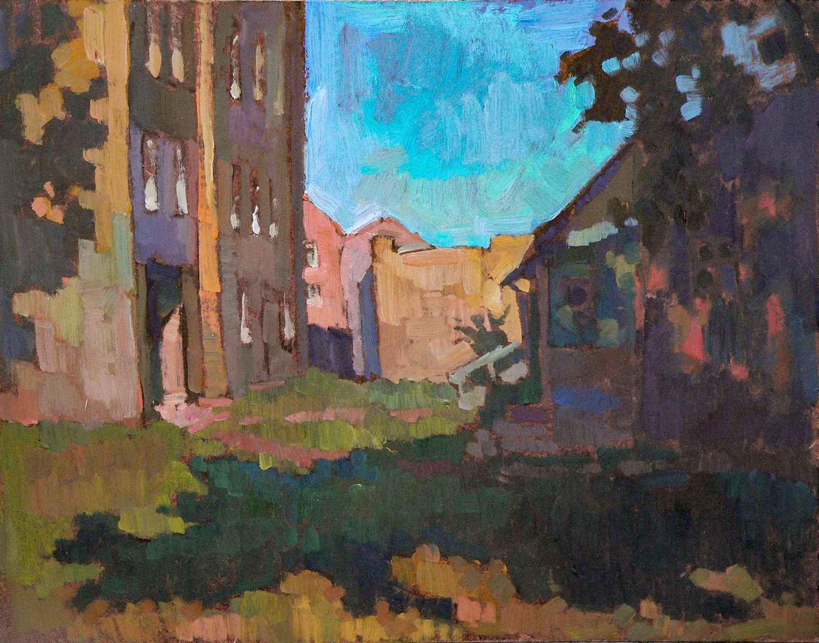 Patio near the street Daugavpils, Riga VBP150714 P150714 Patio near the street Daugavpils, Riga