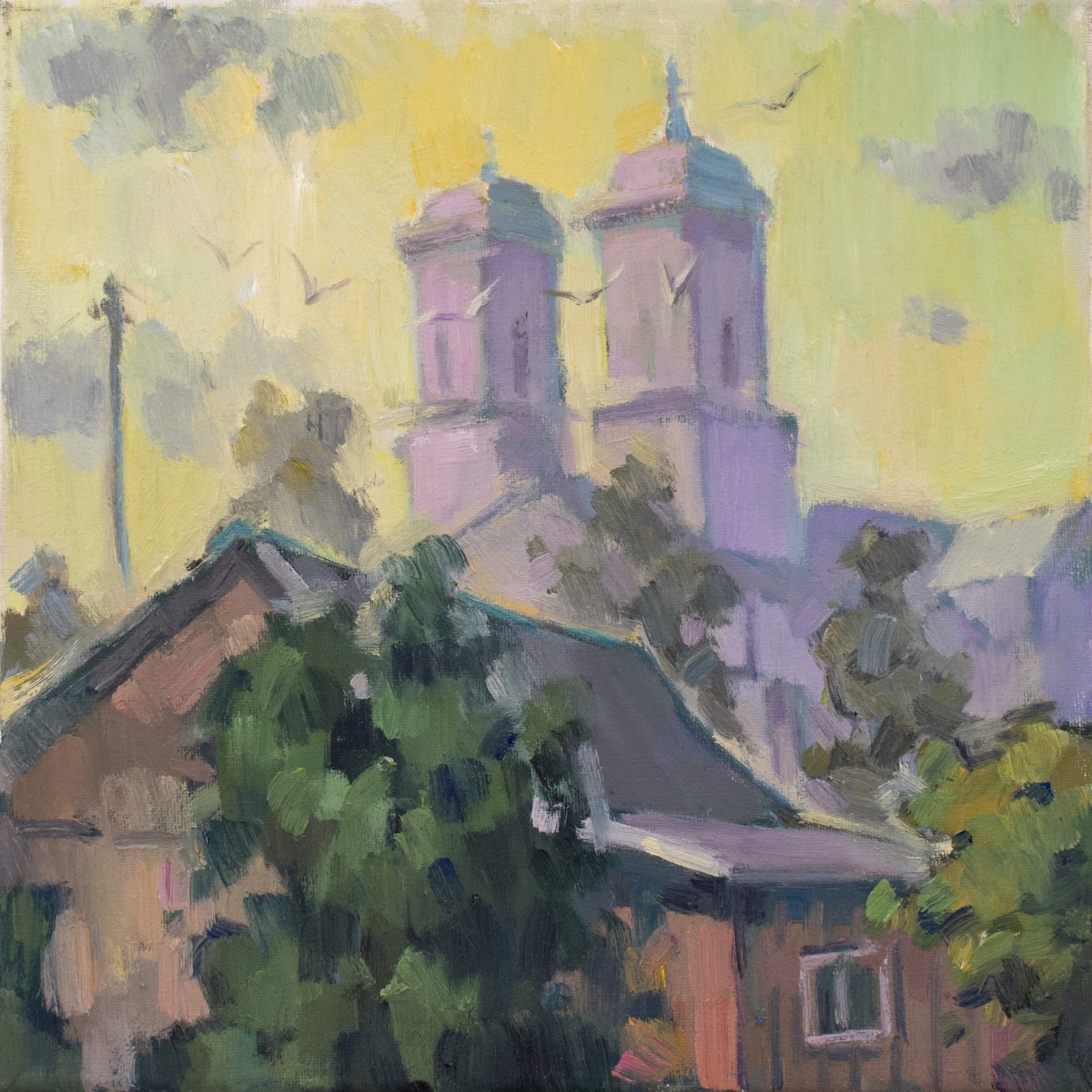 Etude, View of the Catholic Church, Varaklyany