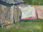 Etude, linen and shed, Varaklyany