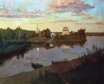 Copy from the artwork of I. I. Levitan "Evening Bell"