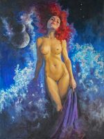Red-haired unearthly woman