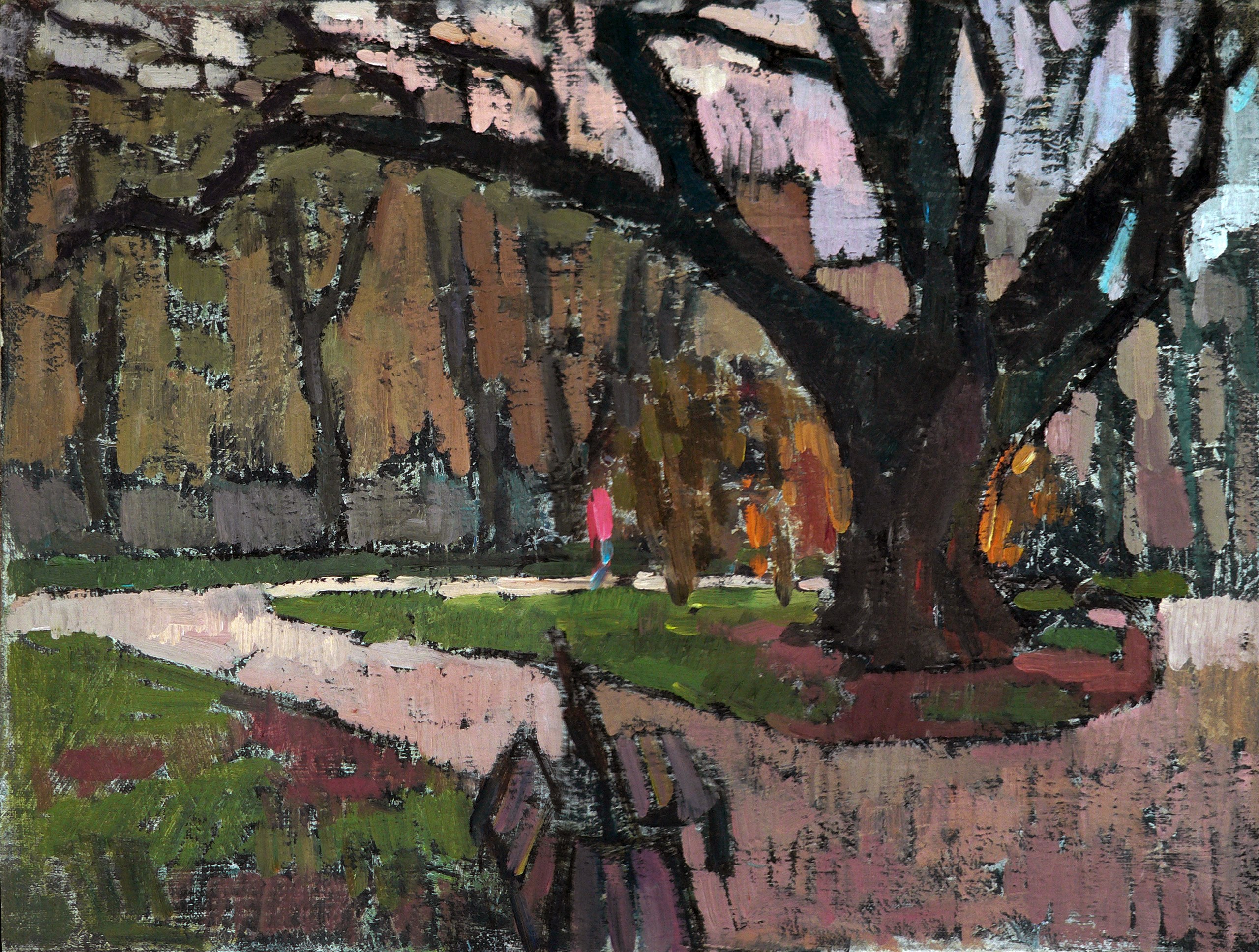 Etude with oak in the Vermansky park VBP160502 P160502 Etude with oak in the Vermansky park