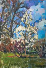 Etude in the Botanical Garden with Magnolia