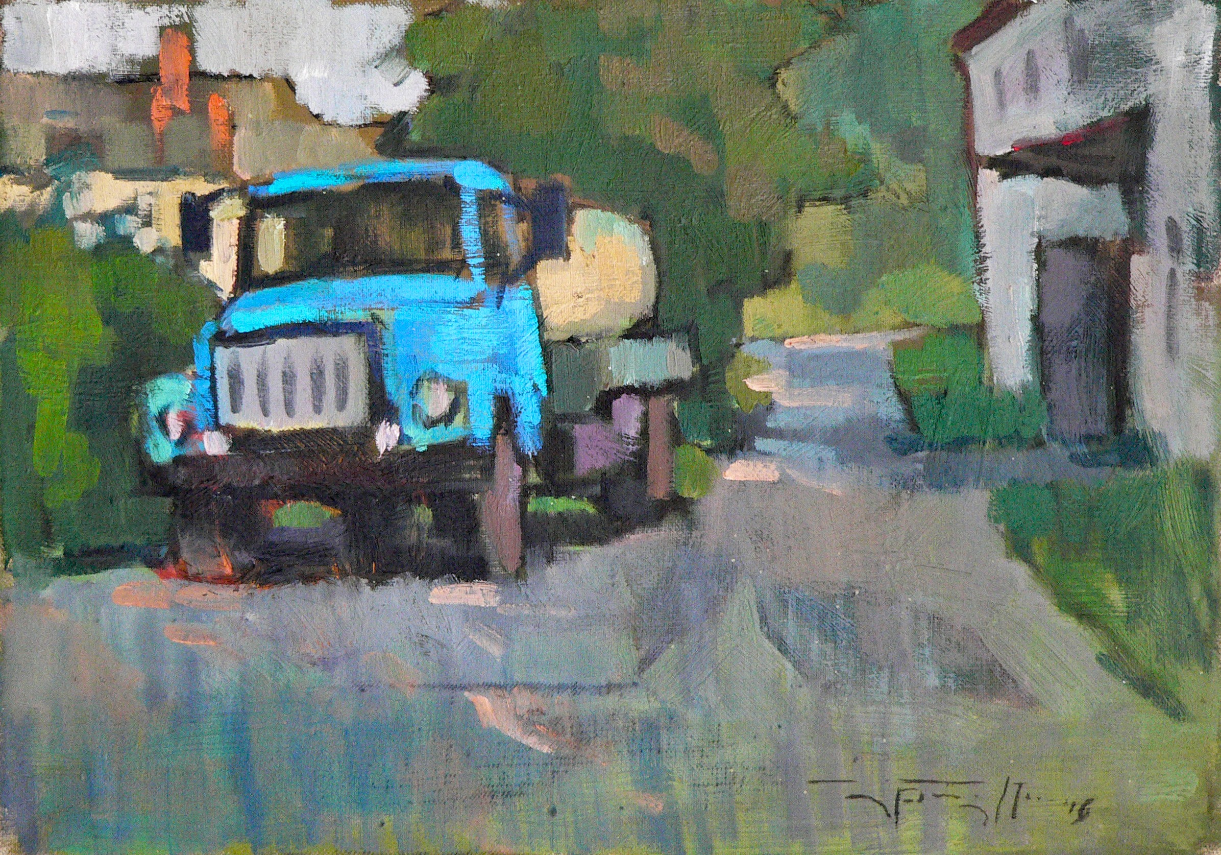 The car carrying milk, Cesvaine VBP160521 P160521 The car carrying milk, Cesvaine