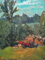 Trailer with wood, River Hill