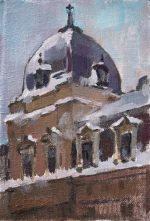 Snow on the roofs, Riga