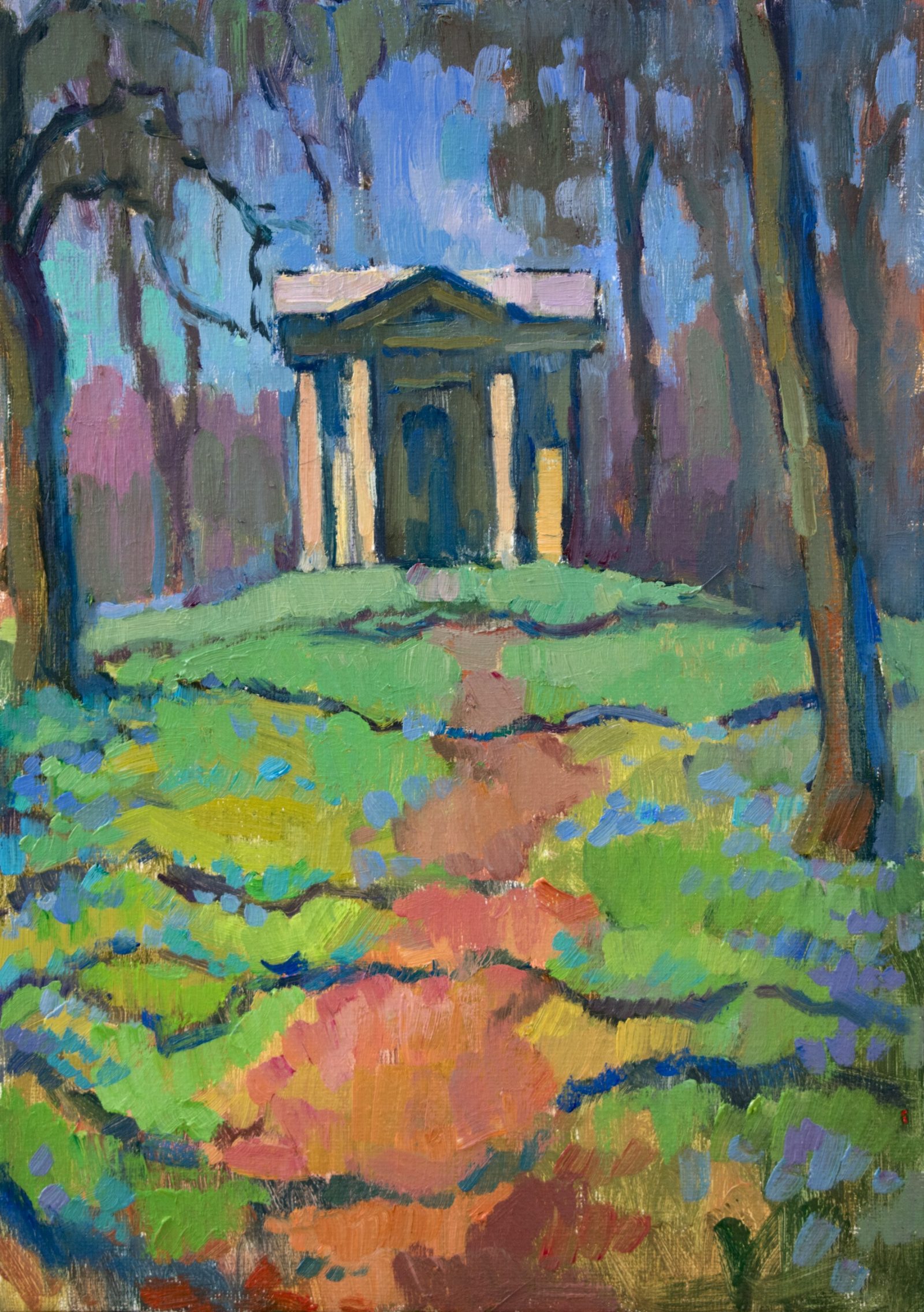 The path to the crypt in the old cemetery