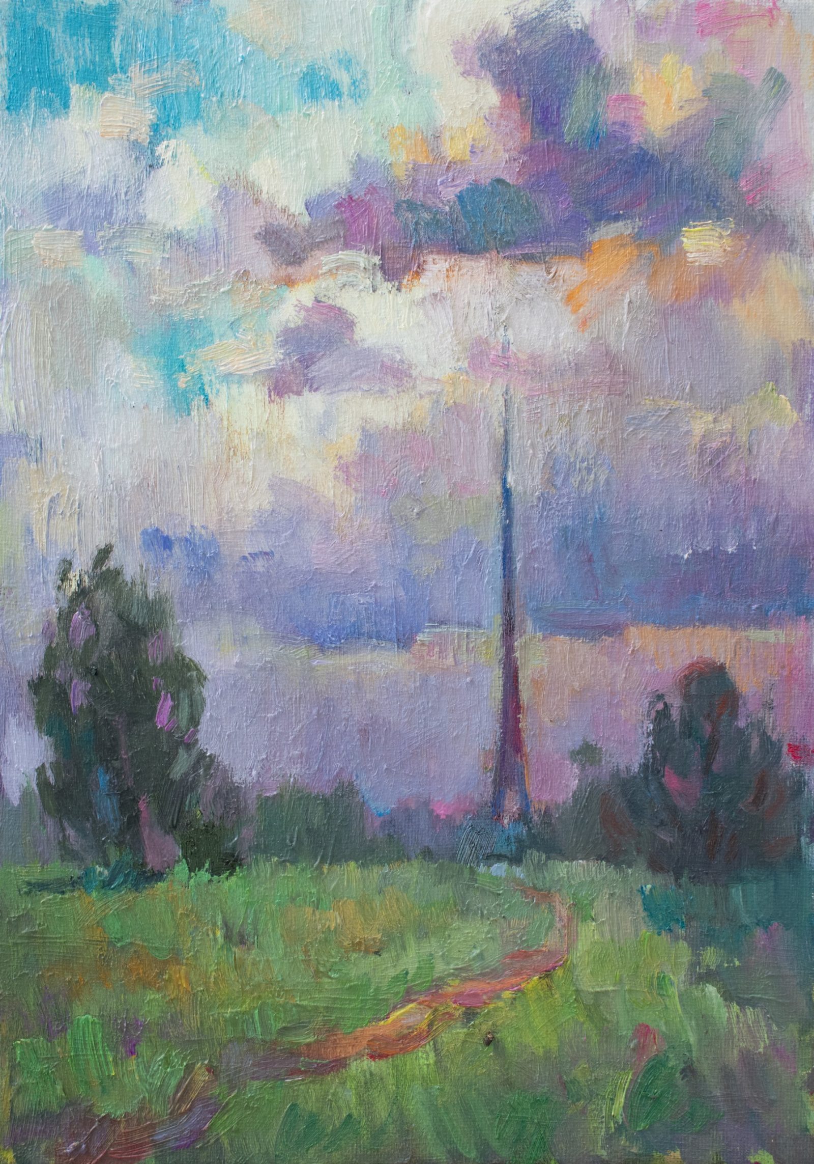 Clouds over the TV tower, Riga
