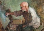 Vladimir Kozin at work in his studio