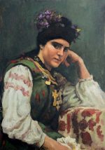 Copy of a famous painting Portrait Of Sophia Dragomirova by Ilya Repin
