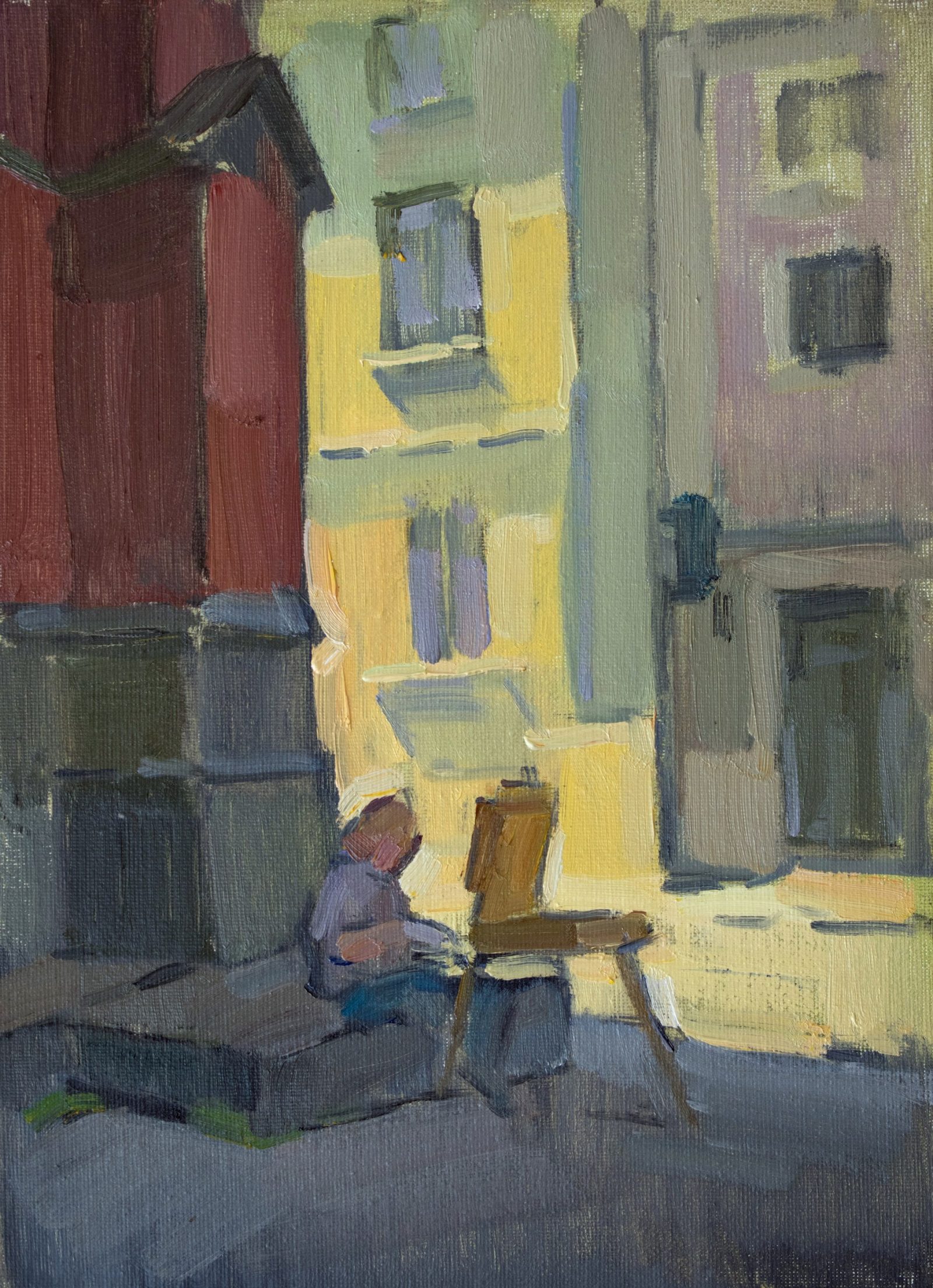 Lena draws a sketch, st. Anglican