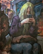 Girl with a phone. Etude