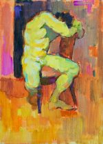 Nude. Man's figure.