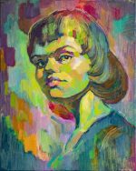 Self Portrait. In maneer of Iryna Yermolova's painting.