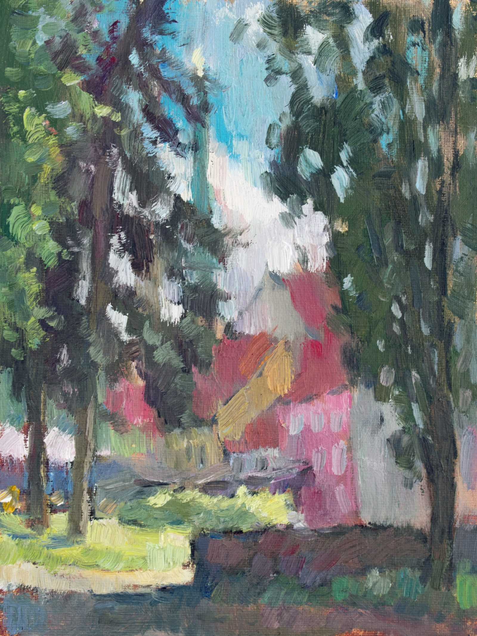 The old city of Riga. Park in Livu Square