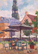Cafe on Livu Square.