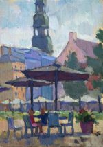 Cafe on Livu Square.