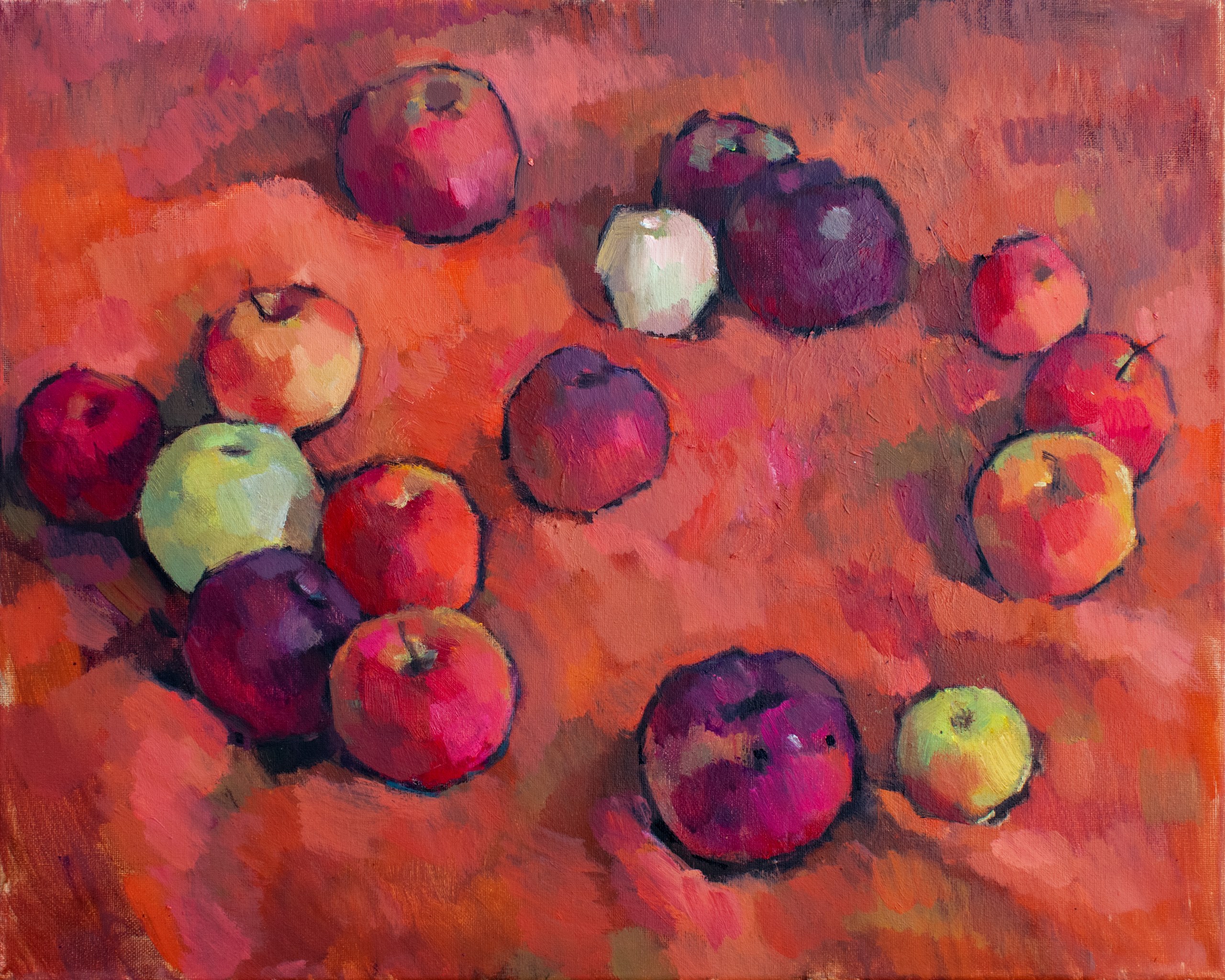 Apples on red VBP221001 P221001 Apples on red