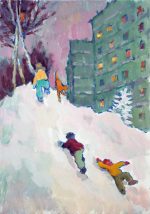 Children with a rollercoaster ride