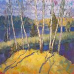 Lake and birches