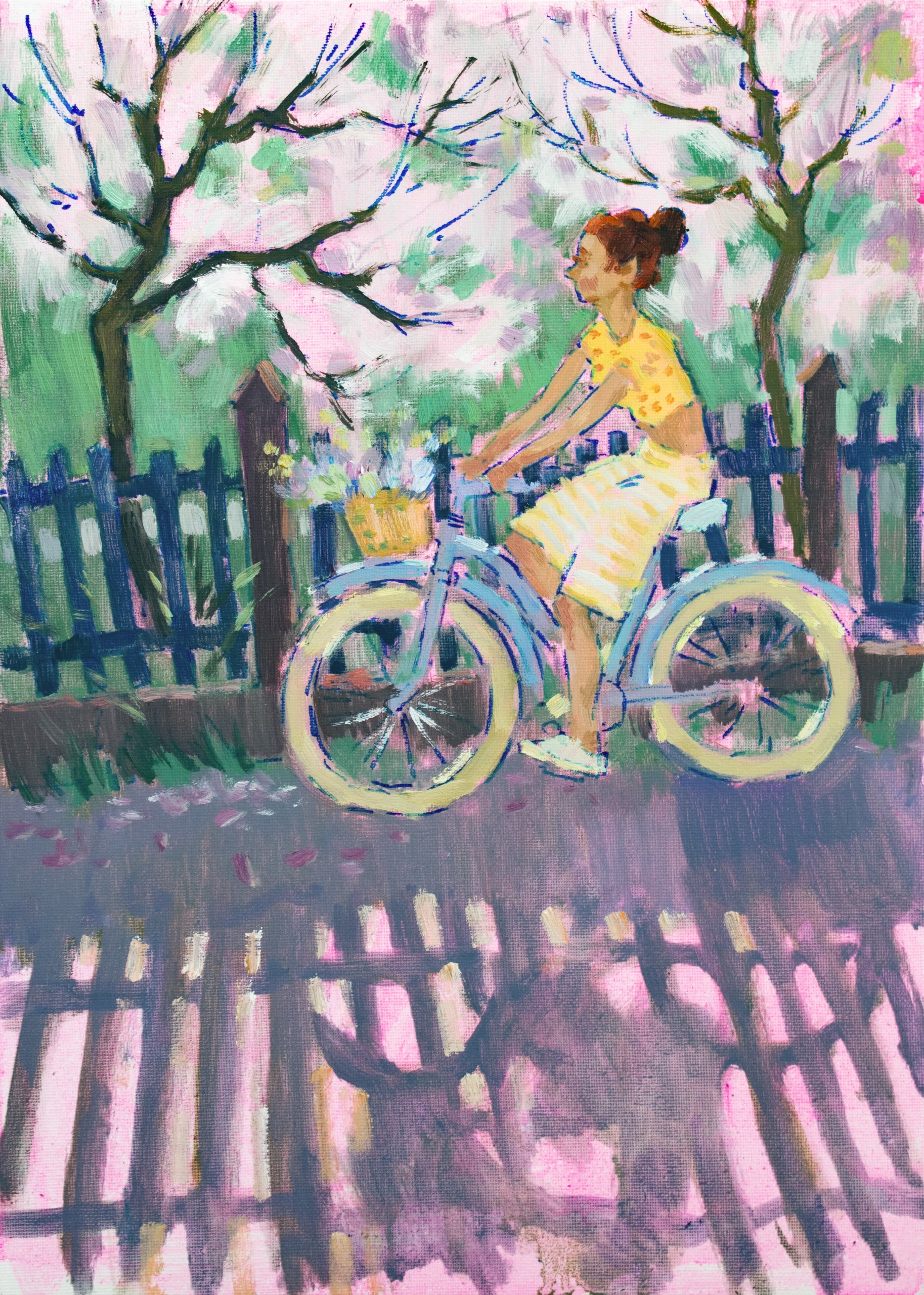 Spring rides a bike. VBP230401 P230401 Spring rides a bike.