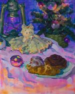 Festive mood with Teddy bear and bakery