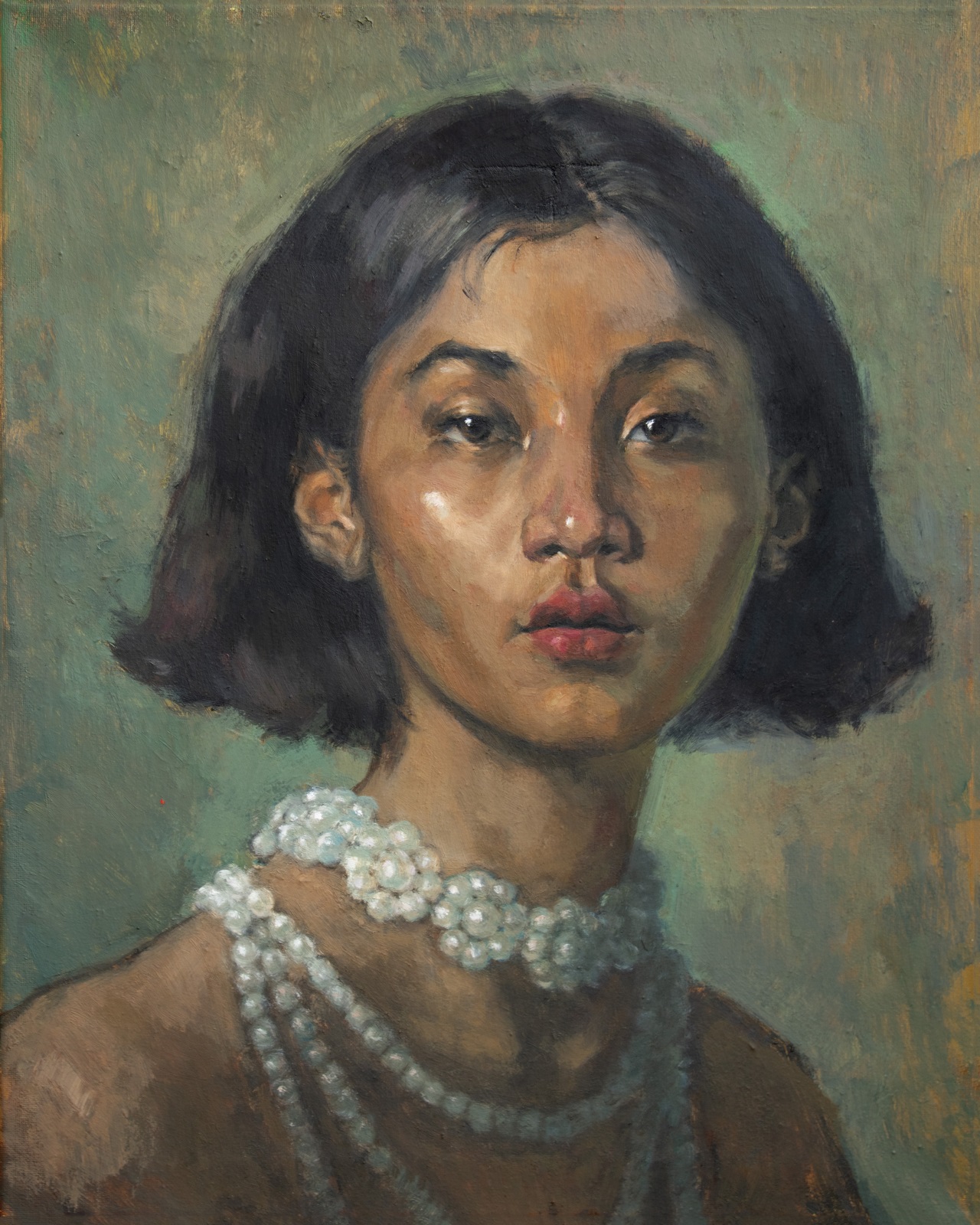 Chinese woman in pearls VBP240302 P240302 Chinese woman in pearls