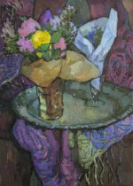 Still life with two bouquets of flowers